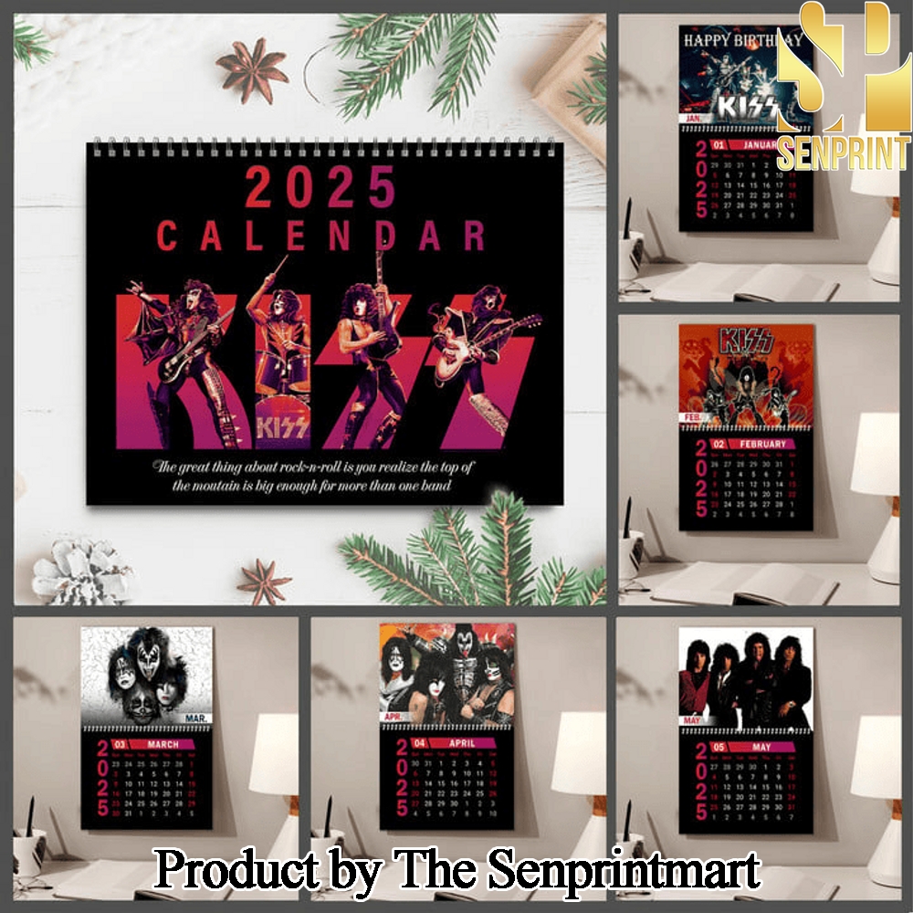 Kiss Band For Fans Full Printing Wall Hanging Calendar SEN0615