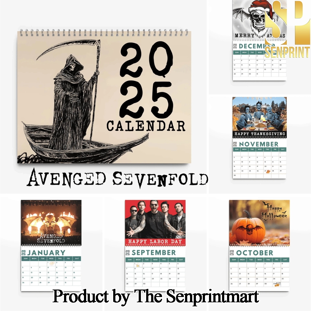 Avenged Sevenfold Gift Ideas Full Printing Wall Hanging Calendar SEN0622