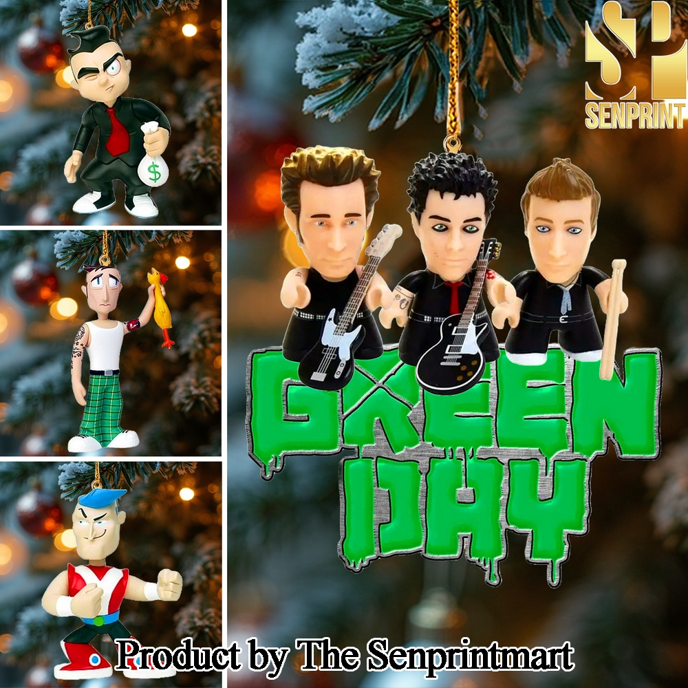 Green Day Band Gift Ideas Full Printed Christmas Figurine Ornaments SEN0975