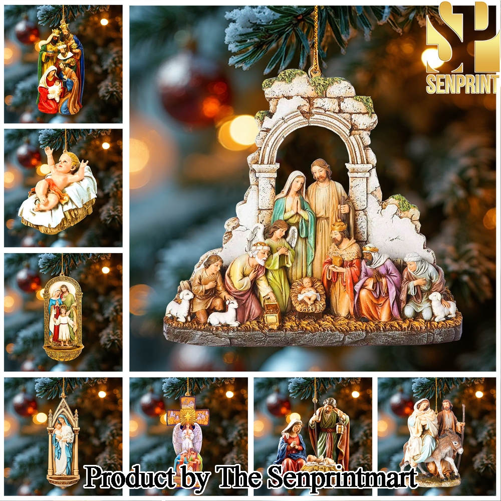 Jesus Gift Ideas Full Printing Christmas Figurine Ornaments SEN0990