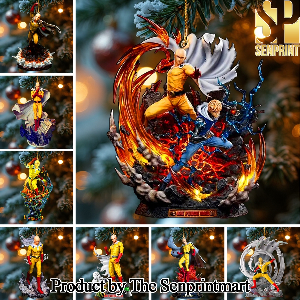 One-Punch Man Gift Ideas All Over Printed Christmas Figurine Ornaments SEN0927