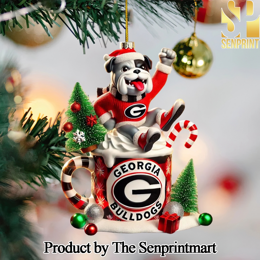 Georgia Bulldogs For Fan Full Printing Christmas Figurine Ornaments SEN1418