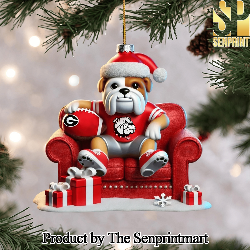 Georgia Bulldogs Gift Ideas All Over Print Christmas Figurine Ornaments SEN1414