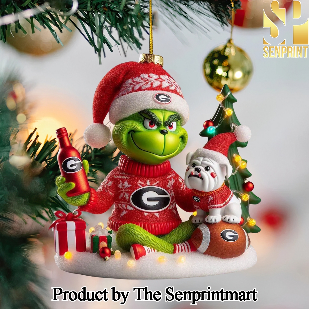 Georgia Bulldogs Gift Ideas All Over Printed Christmas Figurine Ornaments SEN1431