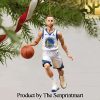 Golden State Warriors Gift Ideas All Over Printed Christmas Figurine Ornaments SEN1351