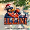 Illinois Fighting Illini For Fans All Over Printed Christmas Figurine Ornaments SEN1217