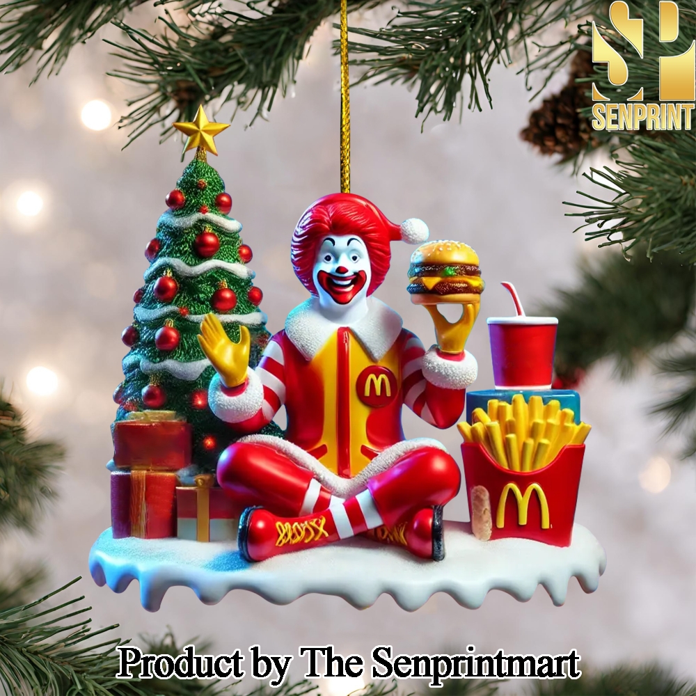 McDonald’s Gift Ideas All Over Printed Christmas Figurine Ornaments SEN1399