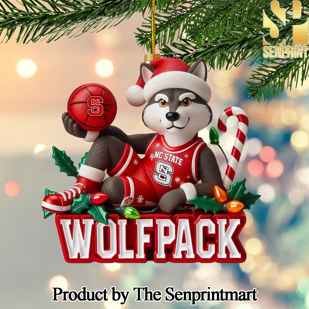 NC State Wolfpack For Fans Full Printing Christmas Figurine Ornaments SEN1147