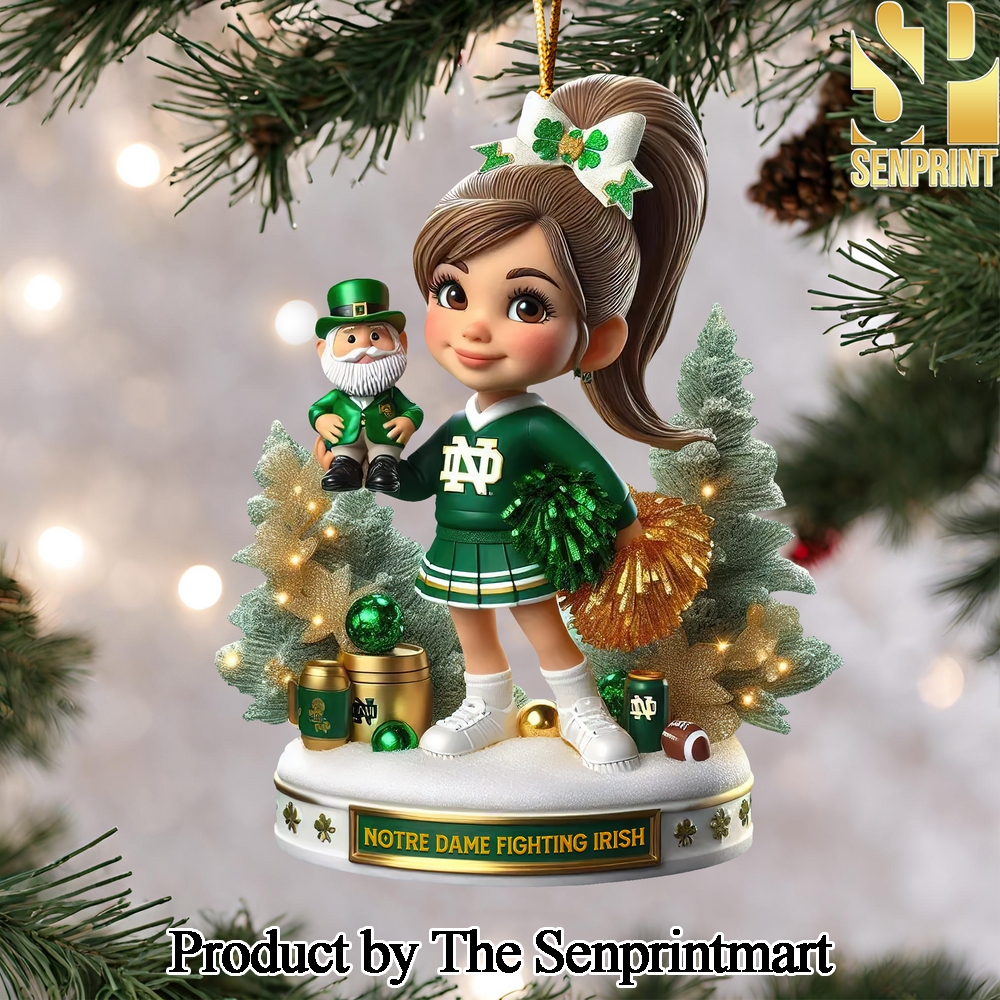 Notre Dame Fighting Irish For Fan Full Printing Christmas Figurine Ornaments SEN1290