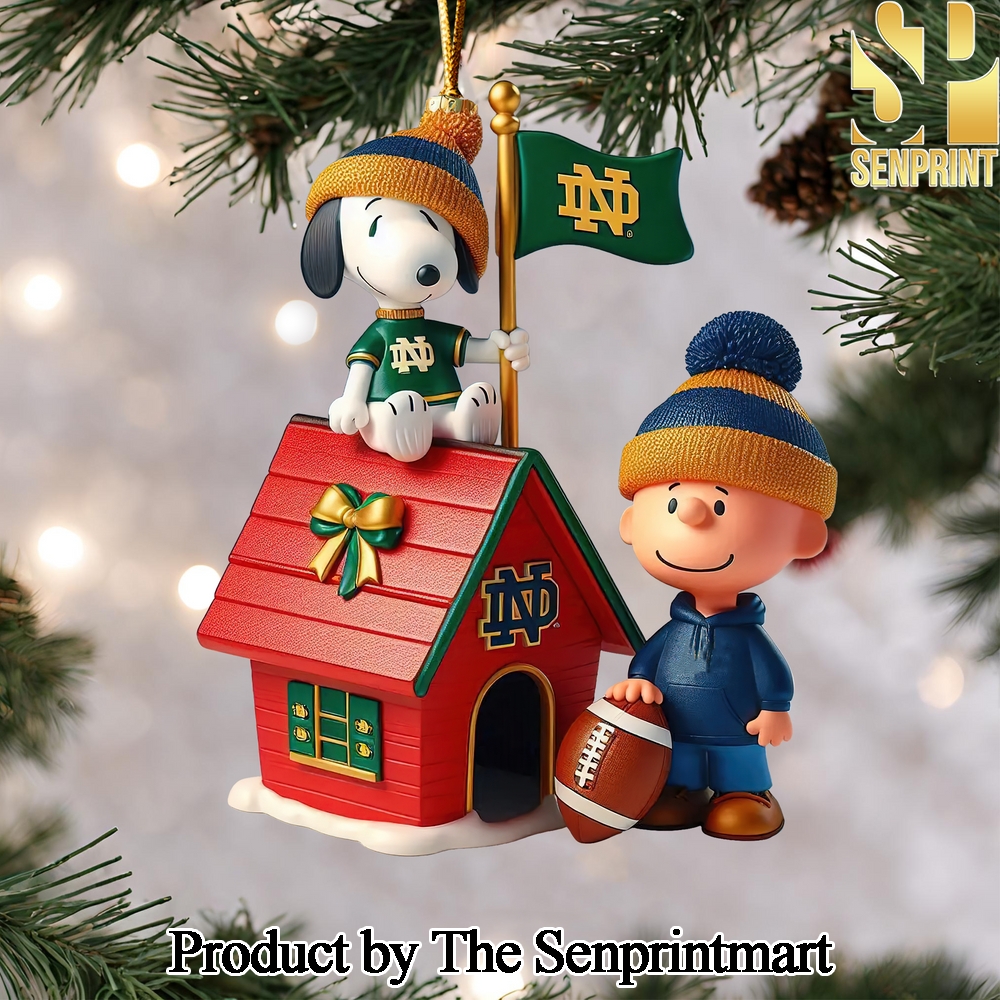 Notre Dame Fighting Irish Gift Ideas All Over Print Christmas Figurine Ornaments SEN1286