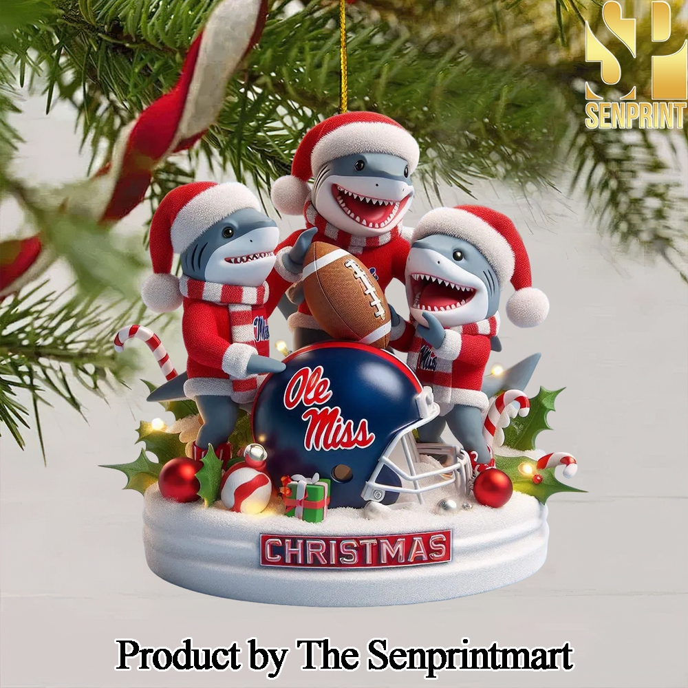 Ole Miss Rebels Gift Ideas All Over Print Christmas Figurine Ornaments SEN1126