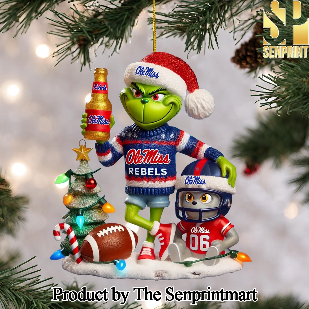 Ole Miss Rebels Gift Ideas All Over Printed Christmas Figurine Ornaments SEN1127