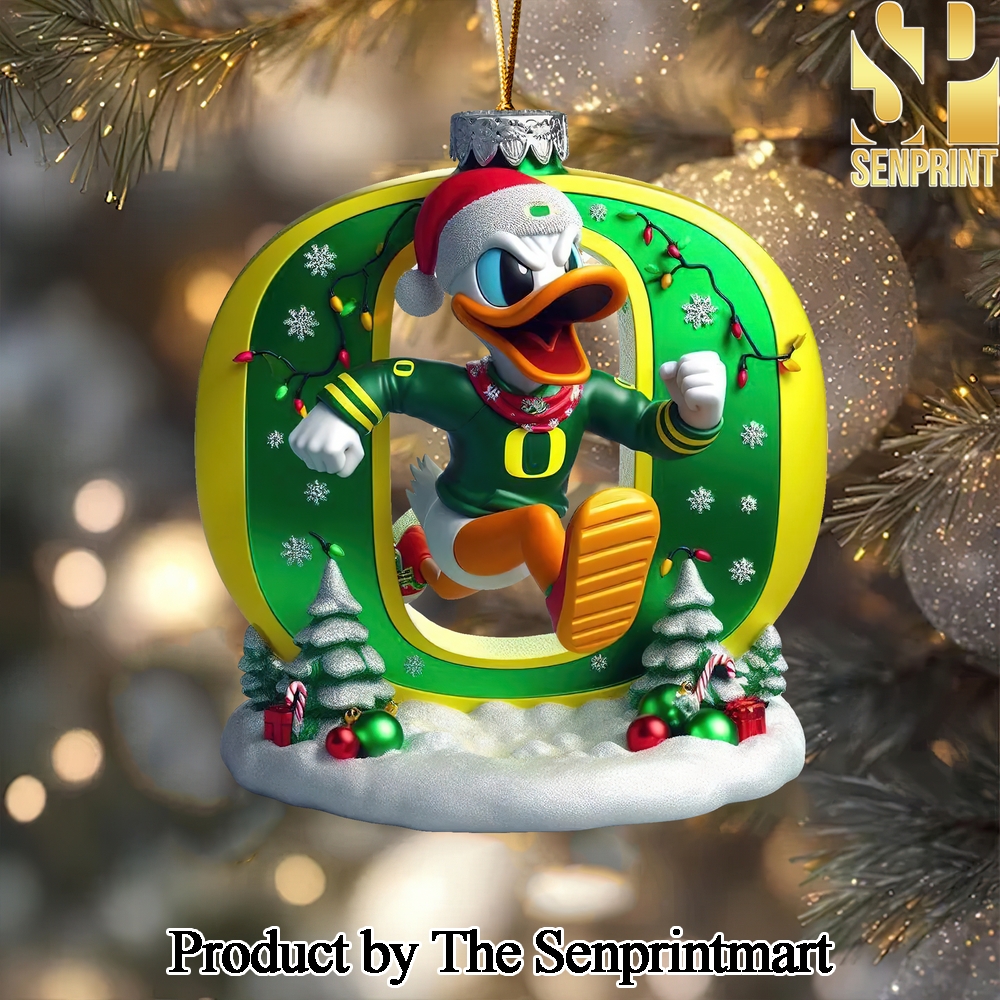 Oregon Ducks For Fan All Over Printed Christmas Figurine Ornaments SEN1360