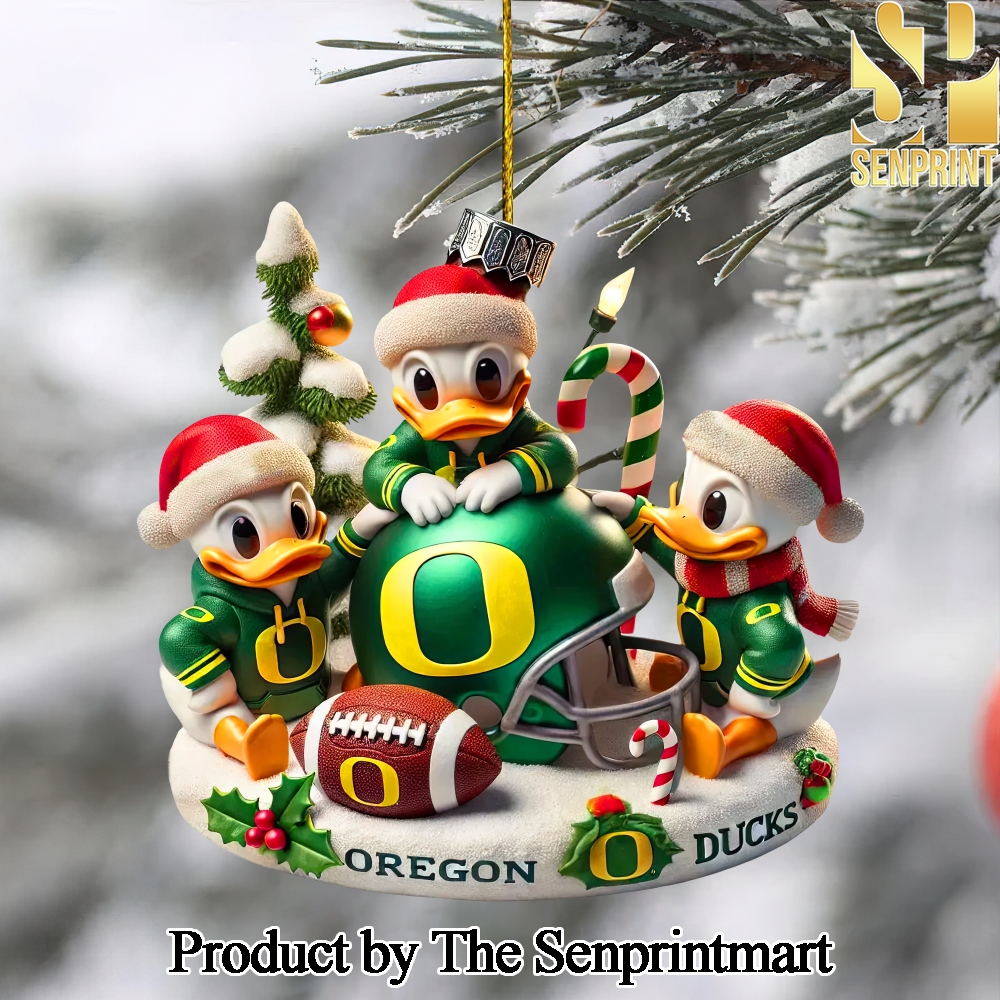 Oregon Ducks Gift Ideas All Over Print Christmas Figurine Ornaments SEN1366