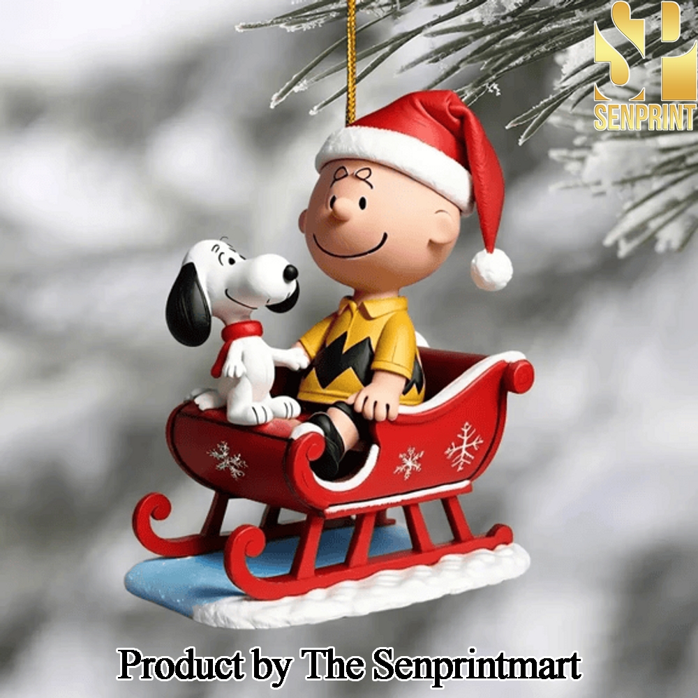 Snoopy and Charlie Brown For Fan All Over Printed Christmas Figurine Ornaments SEN1168