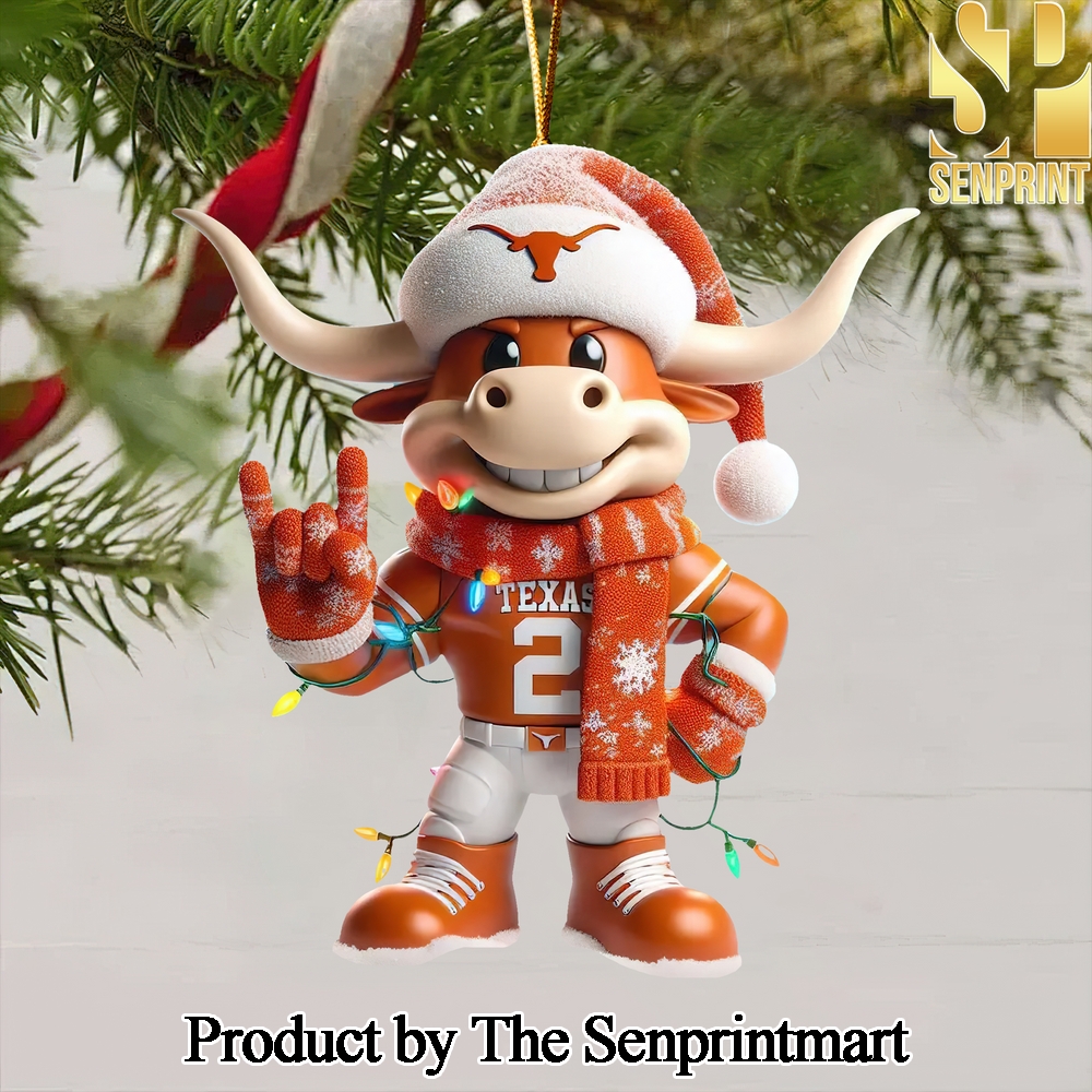 Texas Longhorns Gift Ideas Full Printed Christmas Figurine Ornaments SEN1412