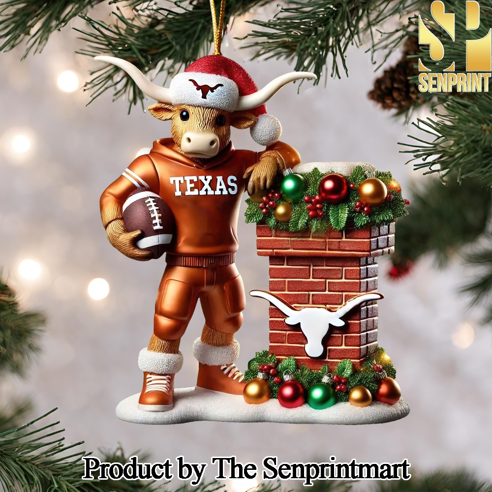 Texas Longhorns Gift Ideas Full Printing Christmas Figurine Ornaments SEN1410