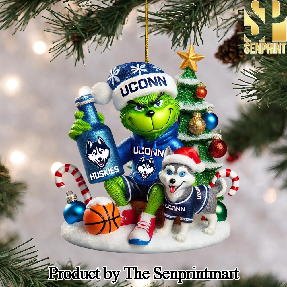 UConn Huskies For Fans Full Printed Christmas Figurine Ornaments SEN1277