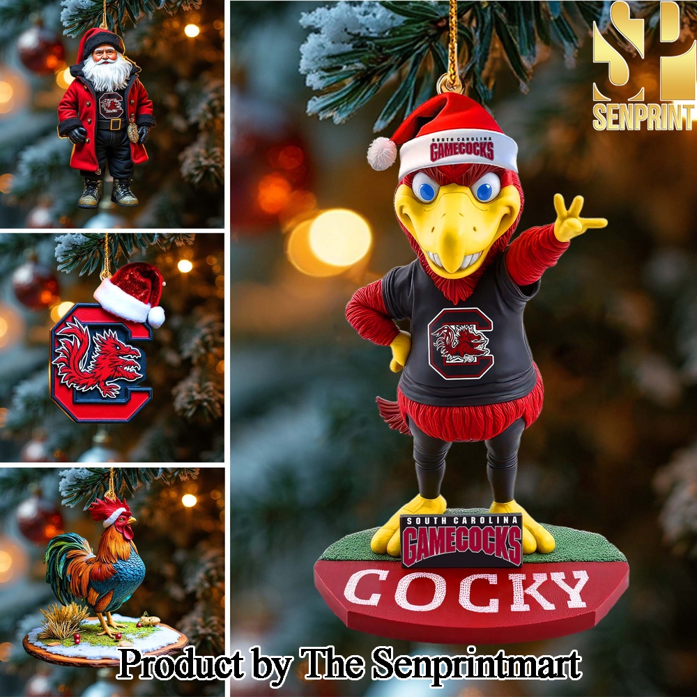 South Carolina Gamecocks For Fan Full Printed Christmas Figurine Ornaments SEN0984