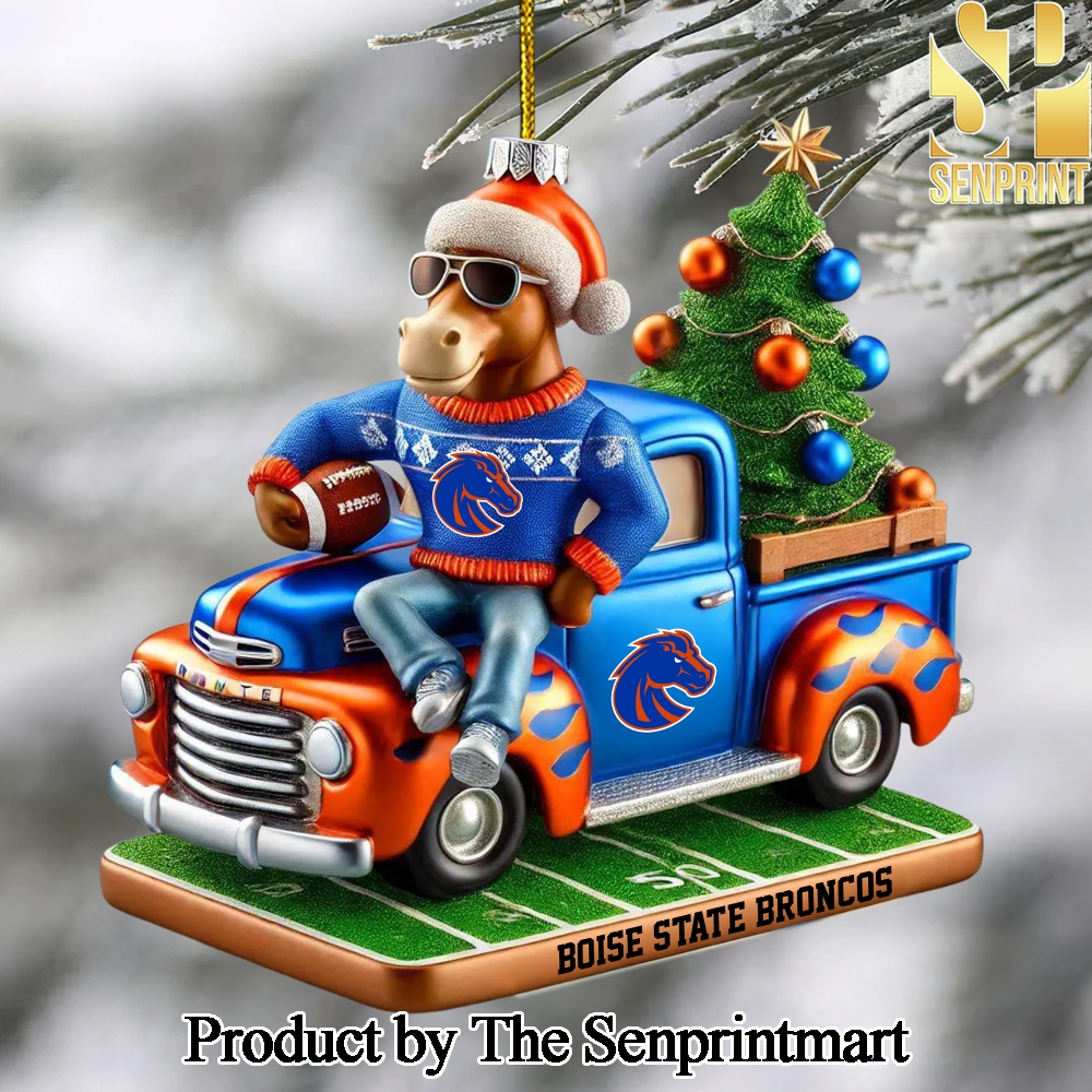 Boise State Broncos Gift Ideas All Over Printed Christmas Figurine Ornaments SEN1143