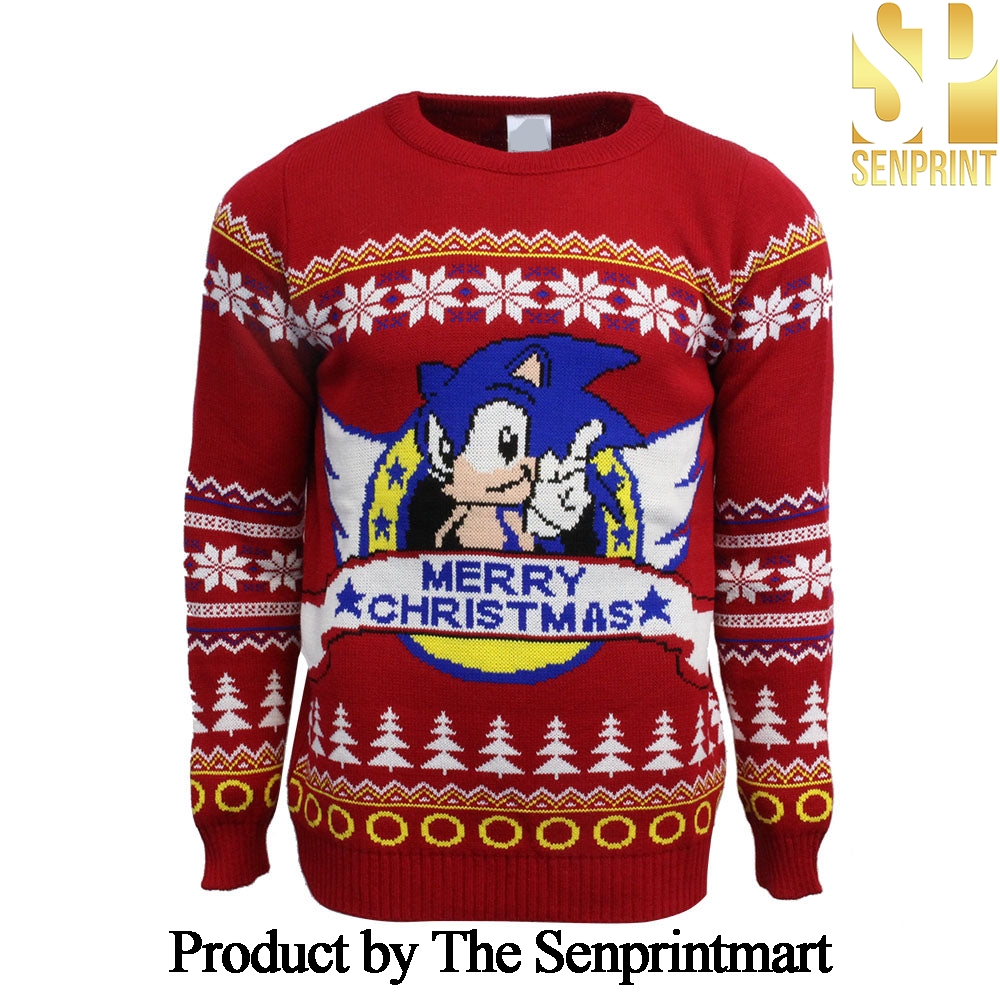 Official Classic Sonic the Hedgehog For Christmas Gifts 3D Printed Ugly Christmas Sweater SEN1313