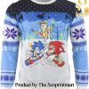 Sonic the Hedgehog Gold Rings Portrait Holiday Sweater SEN1319