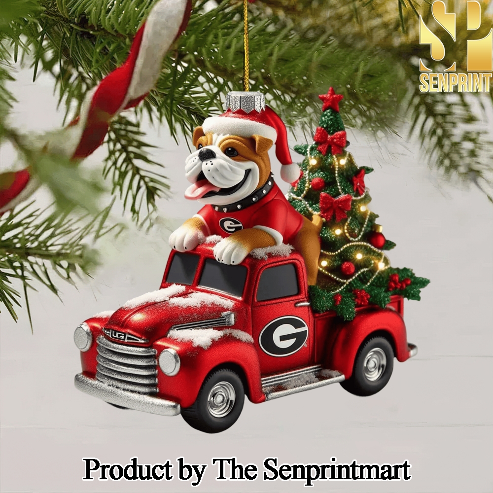 Georgia Bulldogs Gift Ideas All Over Printed Christmas Figurine Ornaments SEN1415