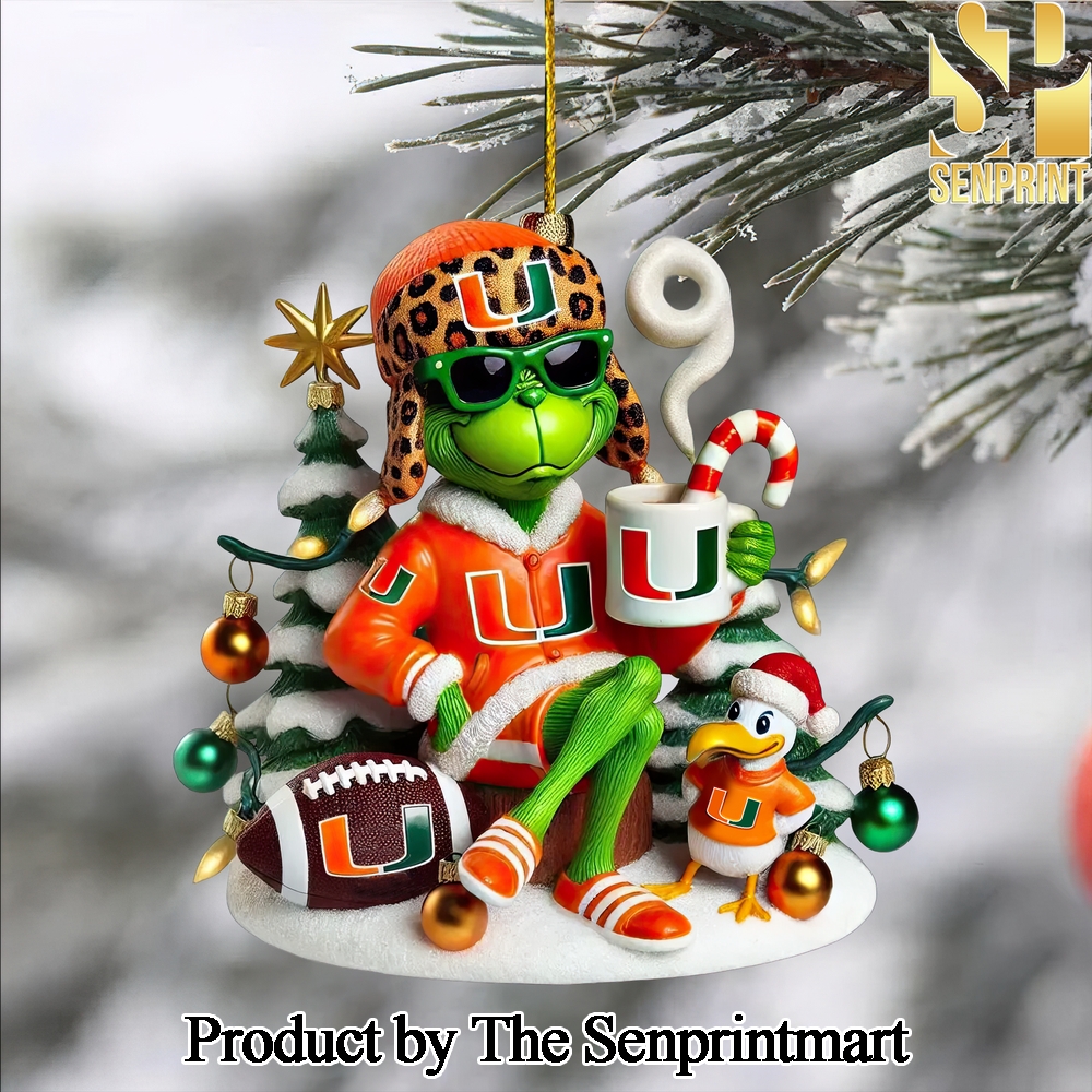 Miami Hurricanes For Fan All Over Print Christmas Figurine Ornaments SEN1118