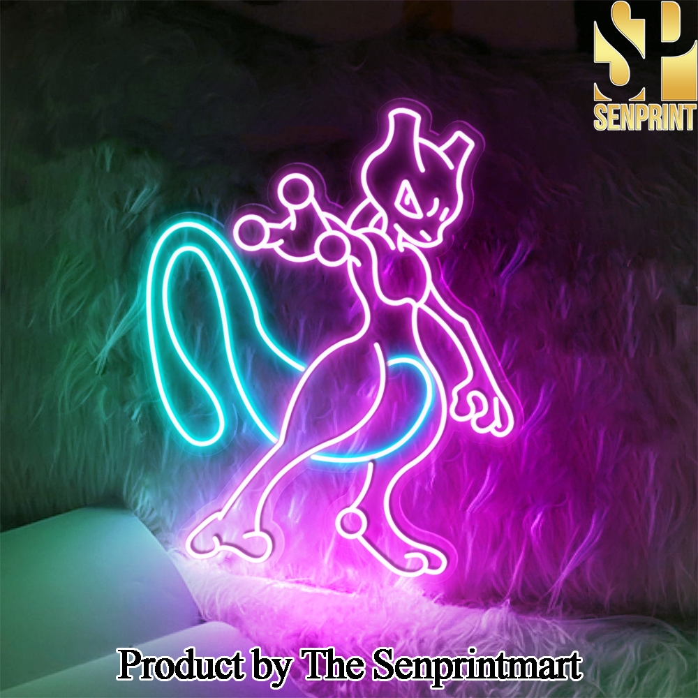 Pokemon Mewtwo Gift Ideas Neon Led Sign SEN1740