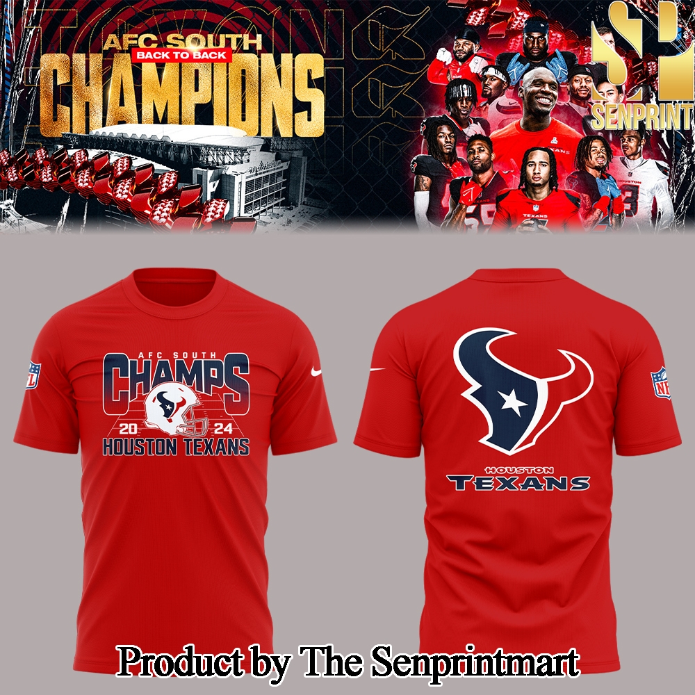 Houston Texans AFC CHAMPIONS Shirt Pattern Full Printed Shirt SEN1814