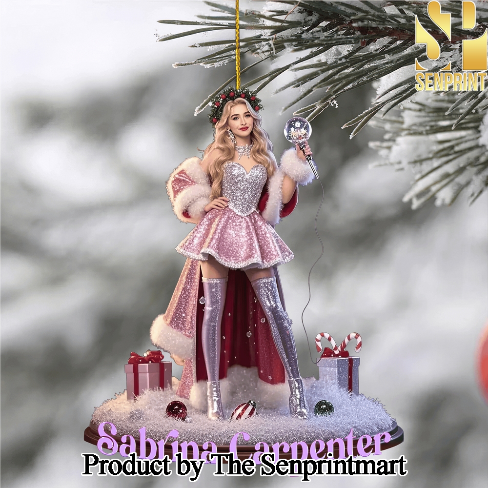 Sabrina Carpenter For Fan All Over Print Christmas Figurine Ornaments SEN1374