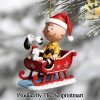 Snoopy and Charlie Brown For Fan All Over Print Christmas Figurine Ornaments SEN1166