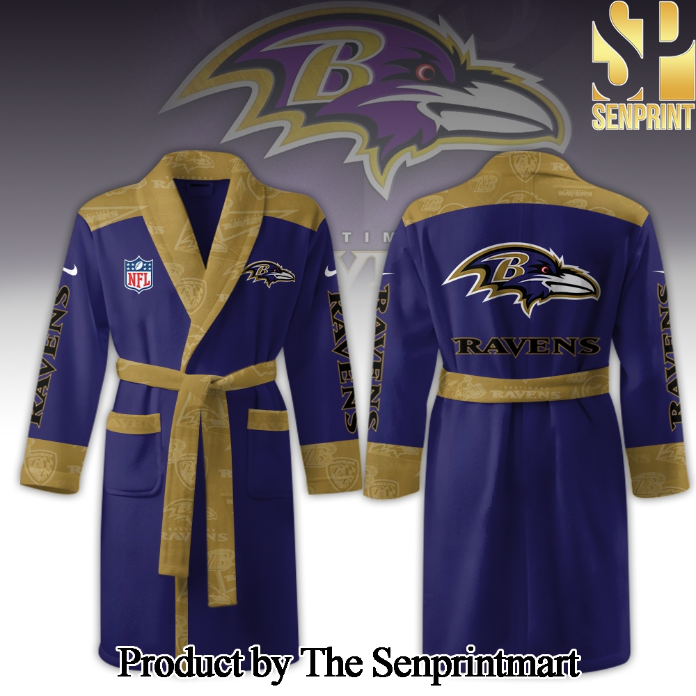 Baltimore Ravens For Sport Fan All Over Print Bathrobe SEN2322