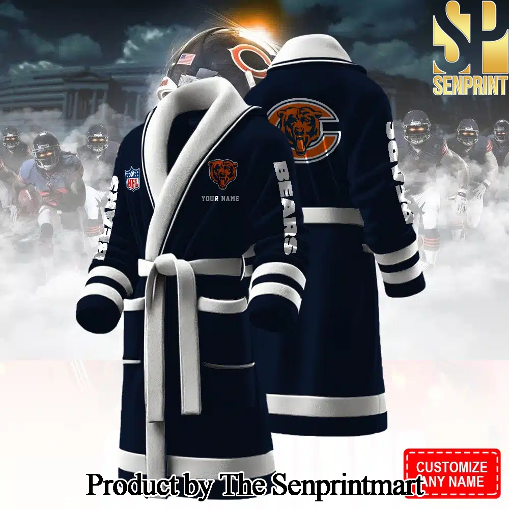 Chicago Bears For Sport Fan All Over Printed Bathrobe