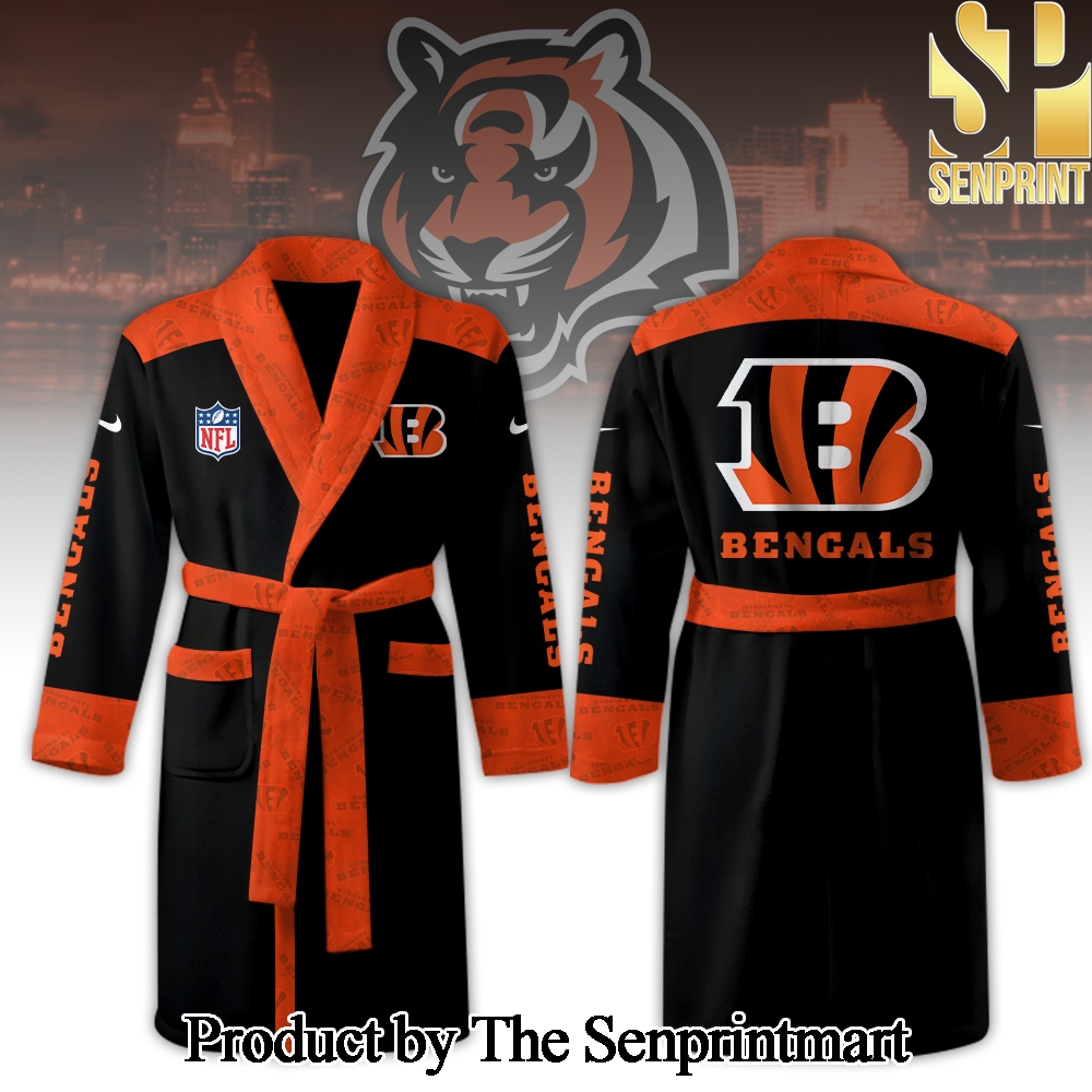 Cincinnati Bengals For Sport Fans All Over Printed Bathrobe SEN2325