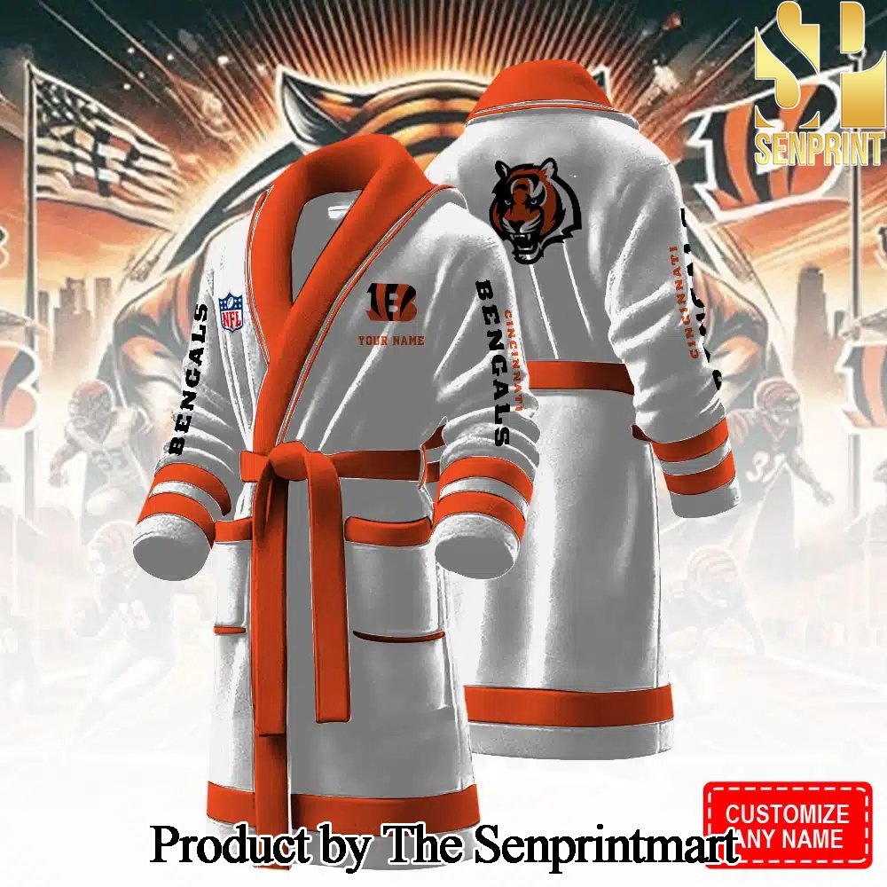 Cincinnati Bengals Gift Ideas All Over Printed Bathrobe