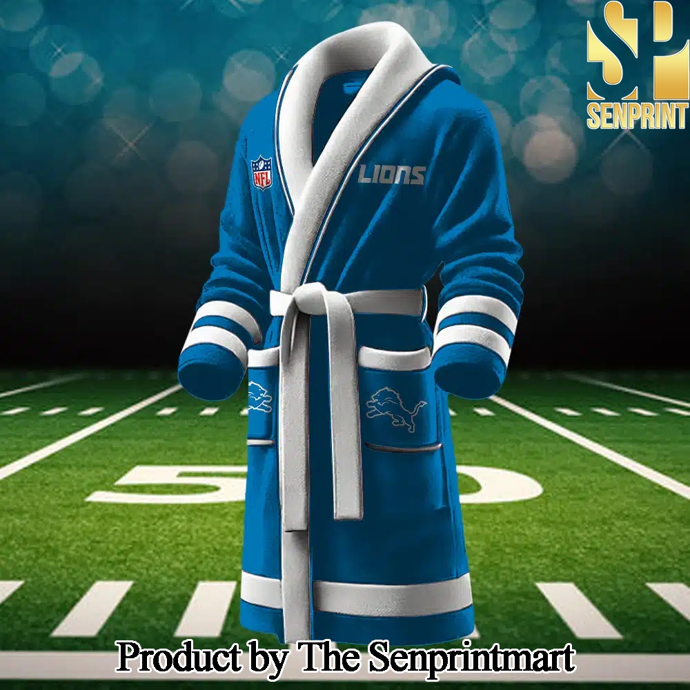 Detroit Lions For Fans All Over Printed Bathrobe SEN2291