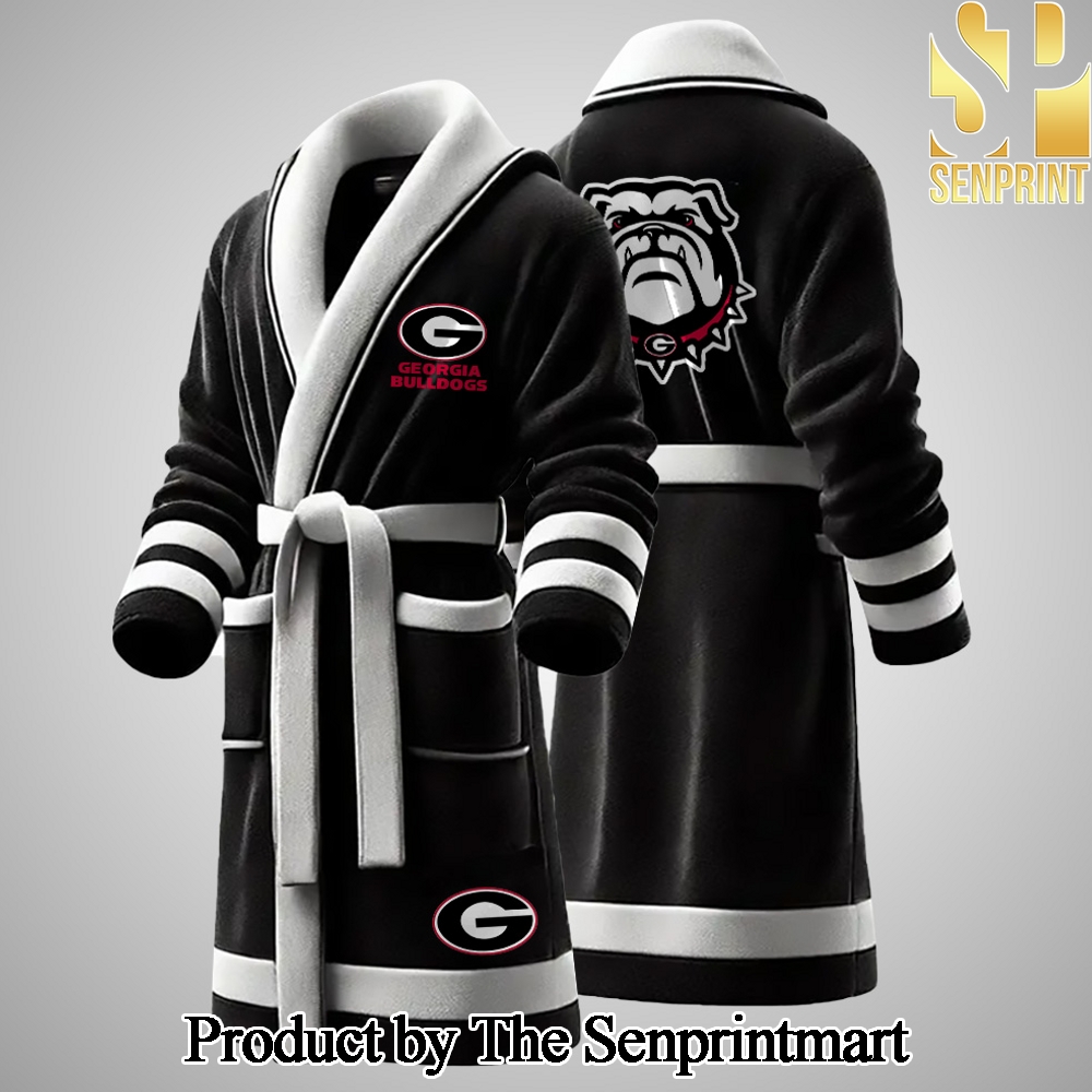 Georgia Bulldogs Casual All Over Print Bathrobe SEN2302