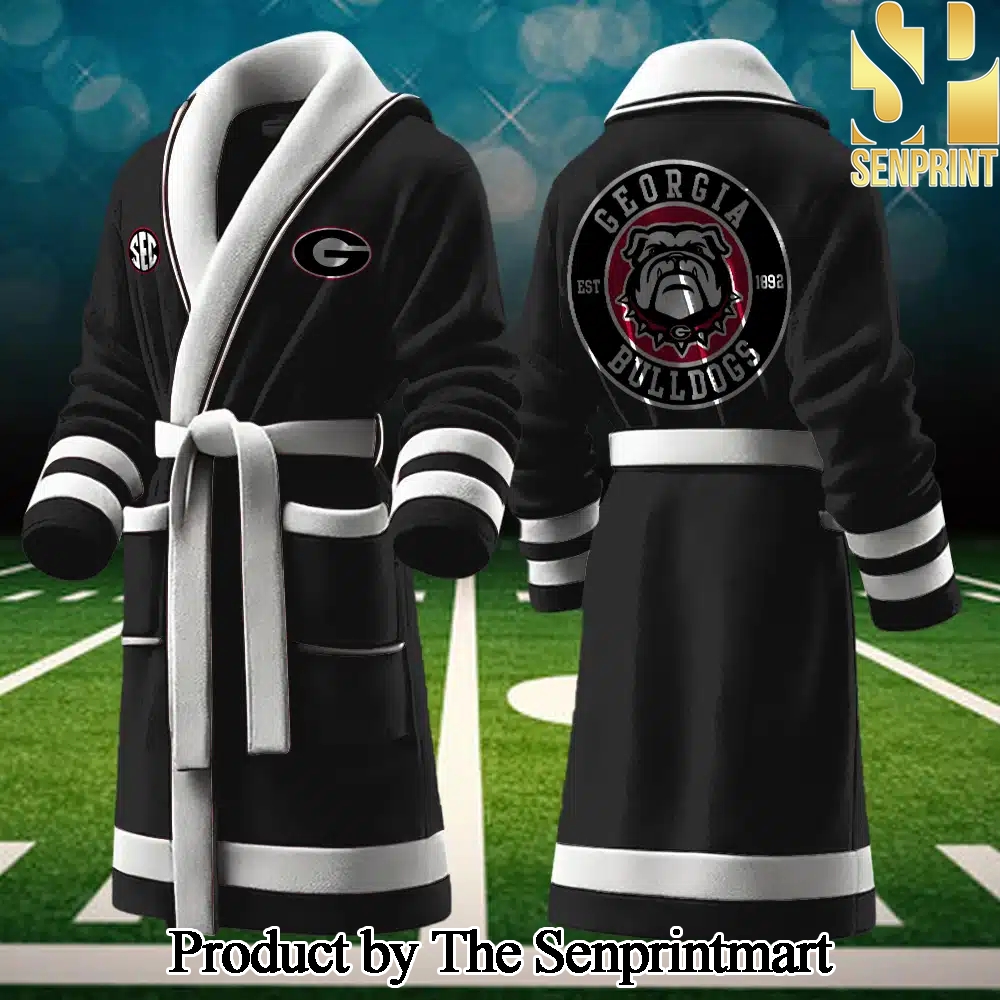 Georgia Bulldogs For Fans Full Printing Bathrobe SEN2228