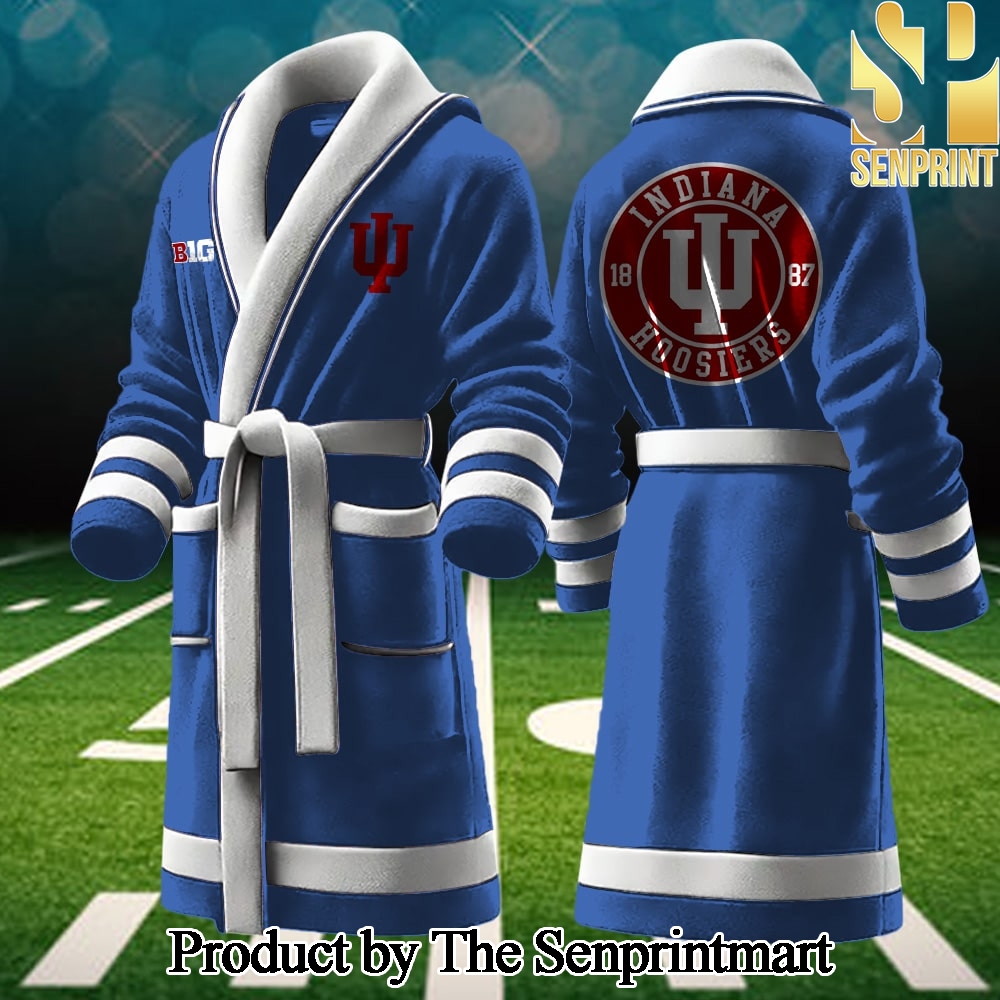 Indiana Hoosiers Gift Ideas Full Printing Bathrobe SEN2235