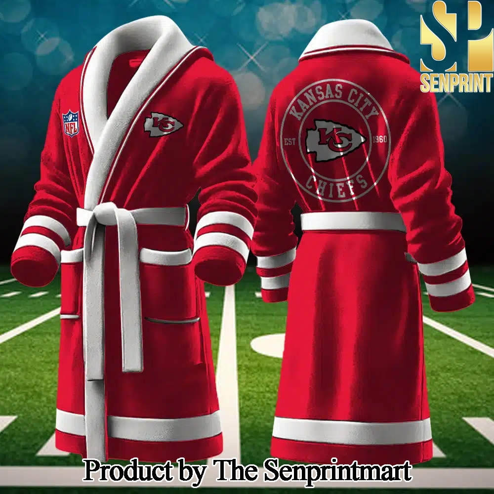 Kansas City Chiefs Gift Ideas Full Printed Bathrobe SEN2294