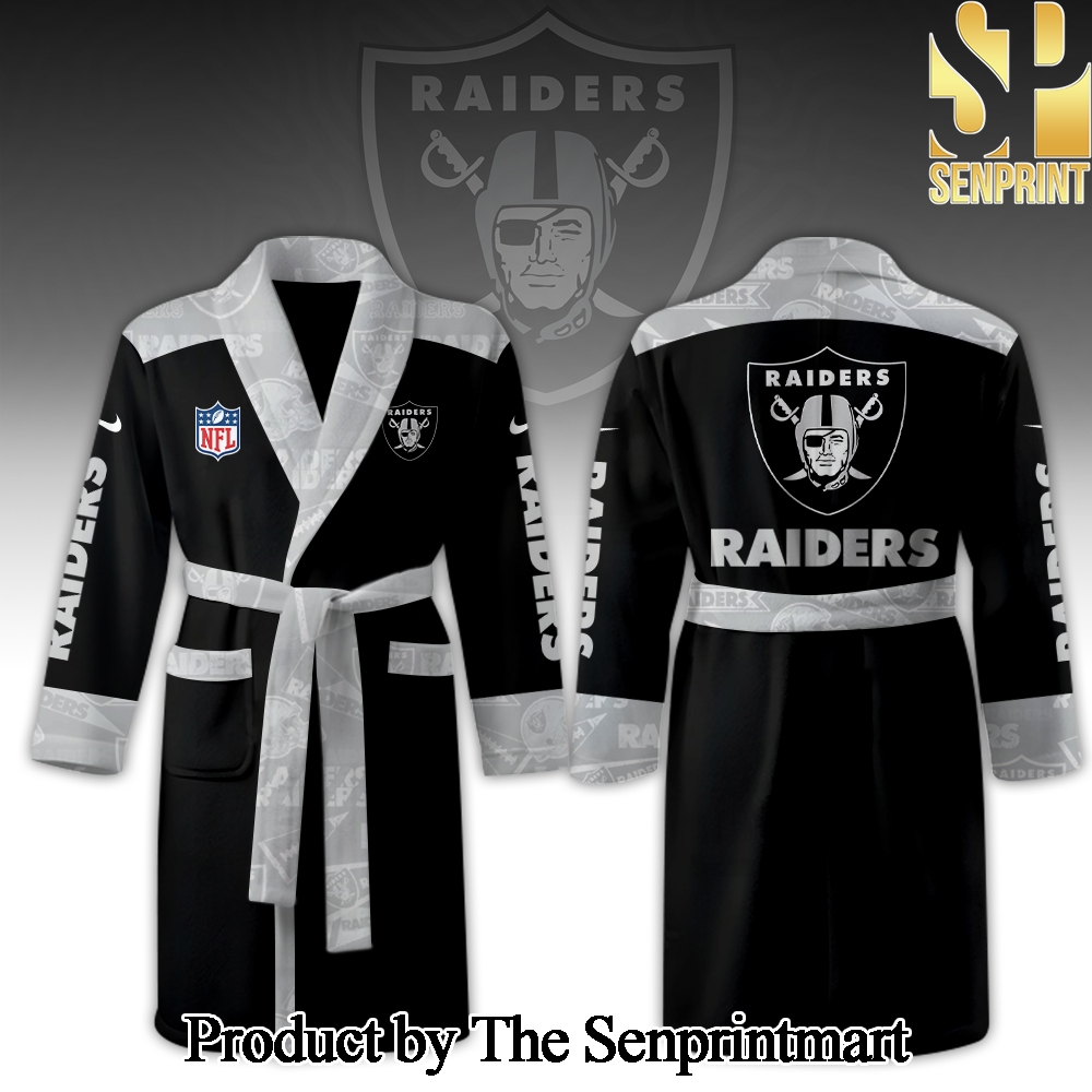 Las Vegas Raiders Unisex Full Printed Bathrobe SEN2331