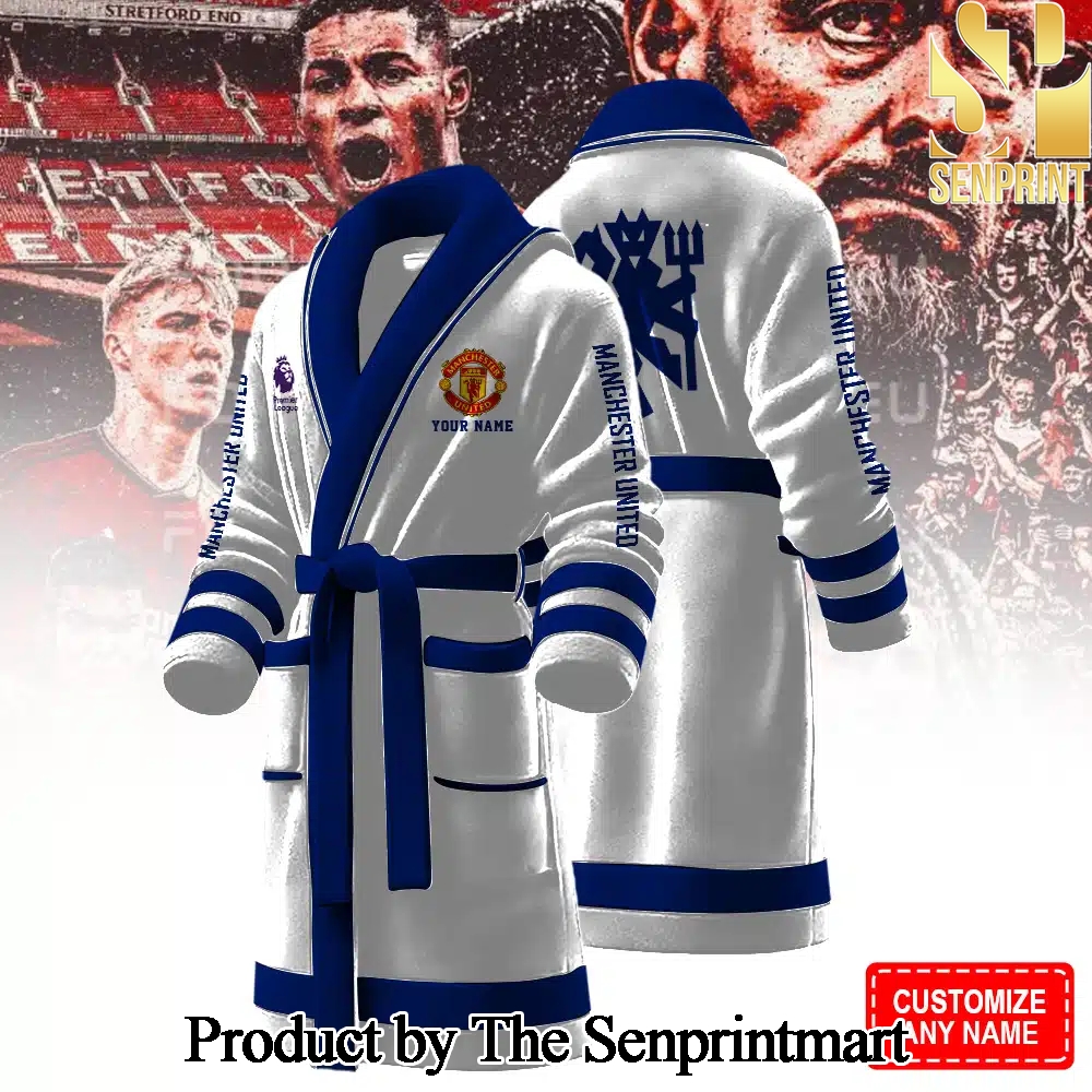 Manchester United Football Club For Fans All Over Printed Bathrobe