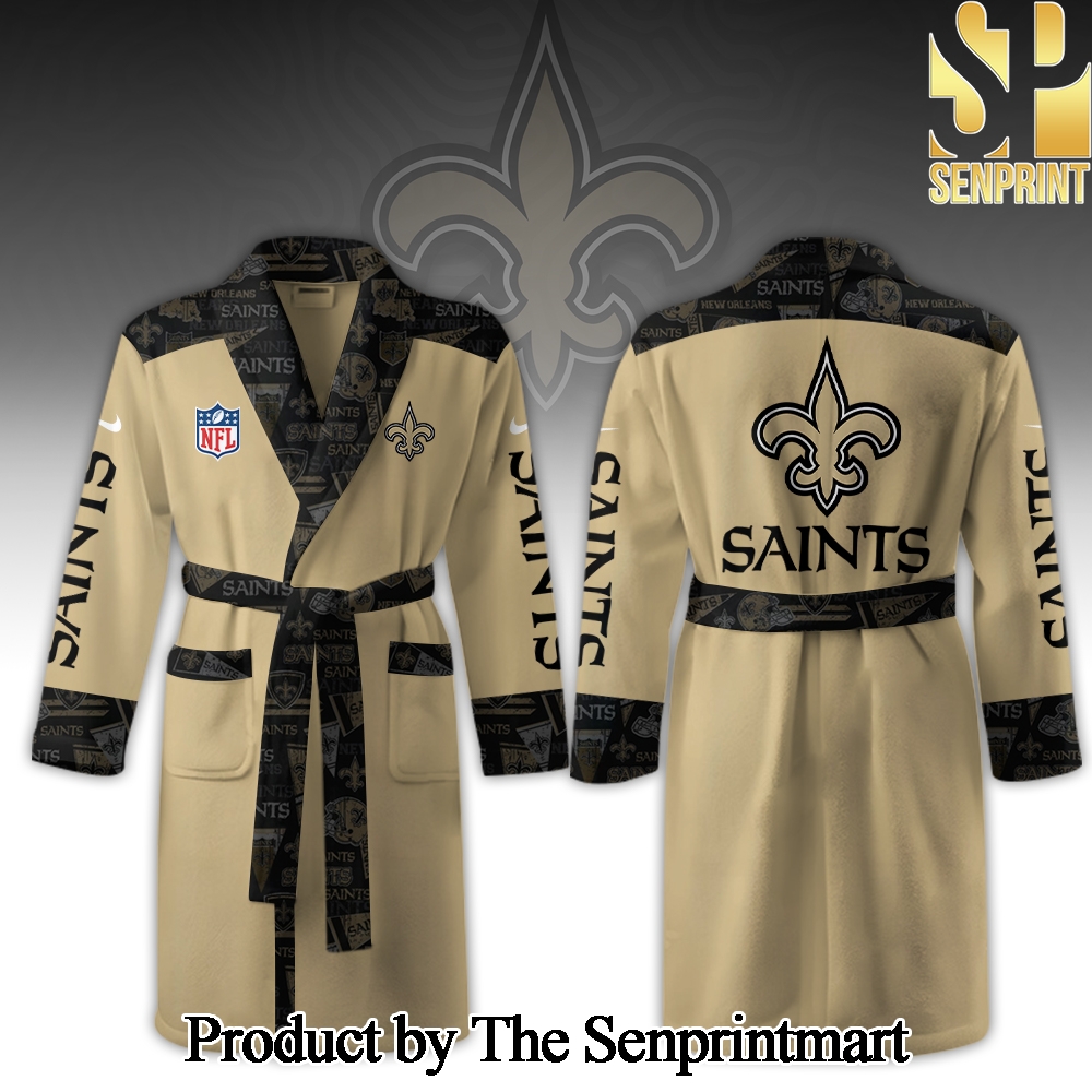 New Orleans Saints All Over Print Unisex Bathrobe SEN2337