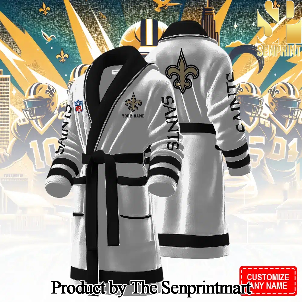 New Orleans Saints For Sport Fan All Over Printed Bathrobe