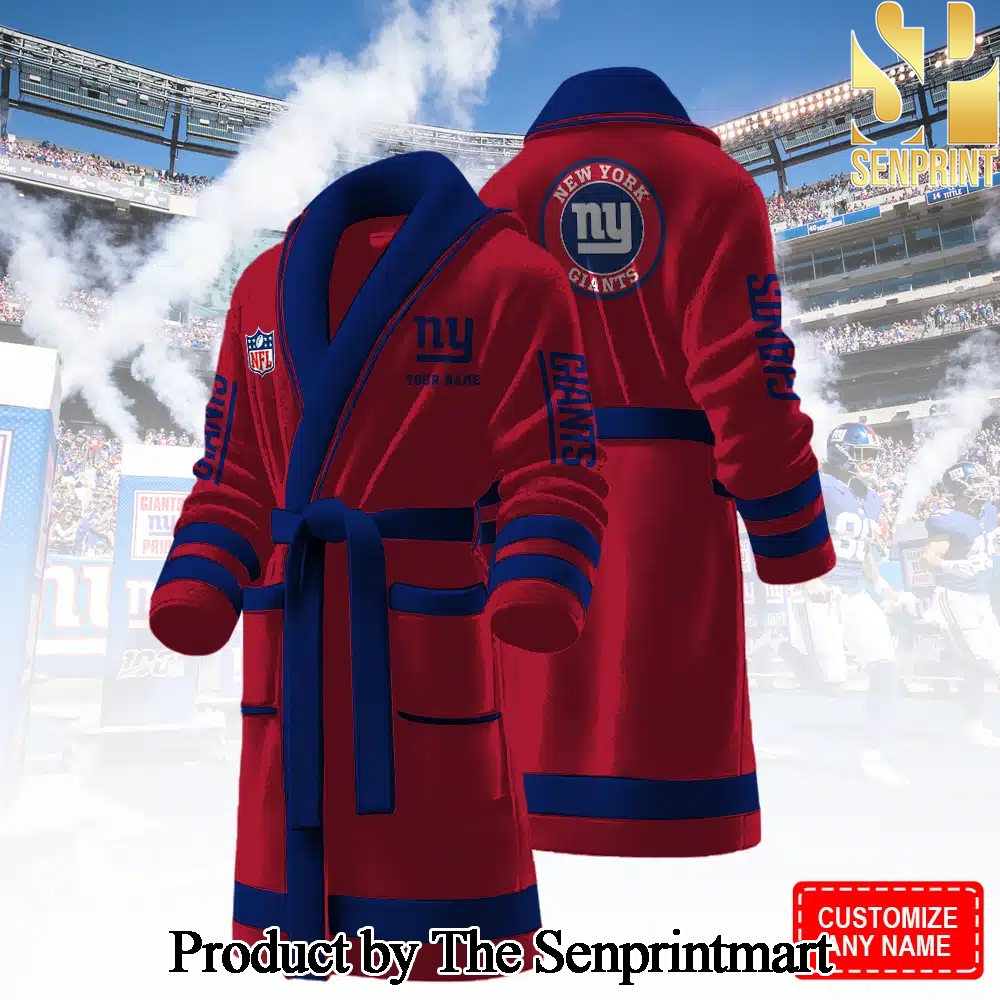 New York Giants For Sport Fan All Over Printed Bathrobe