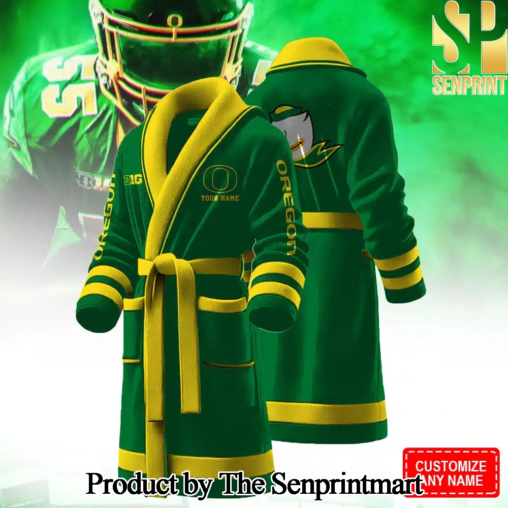 Oregon Ducks All Over Printed Classic Bathrobe SEN2214