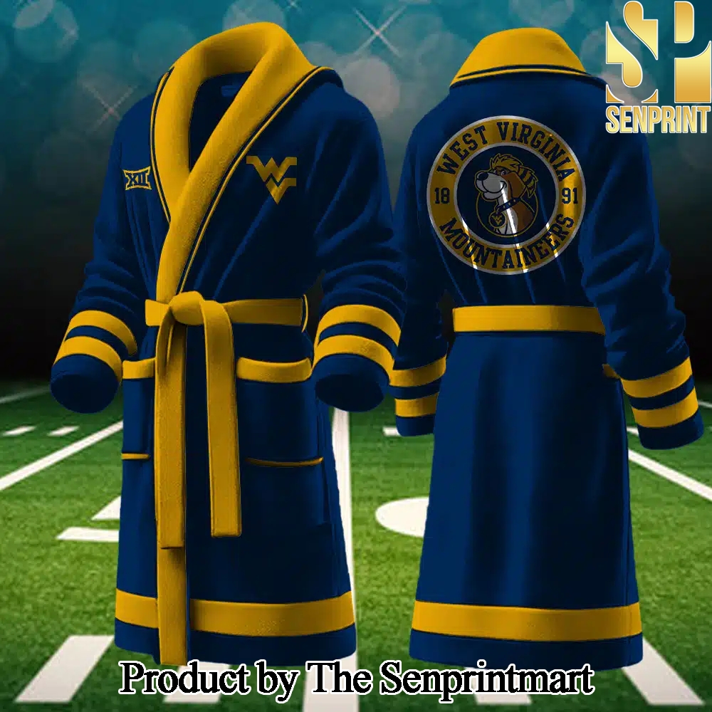 West Virginia Mountaineers Gift Ideas Full Print Bathrobe SEN2236