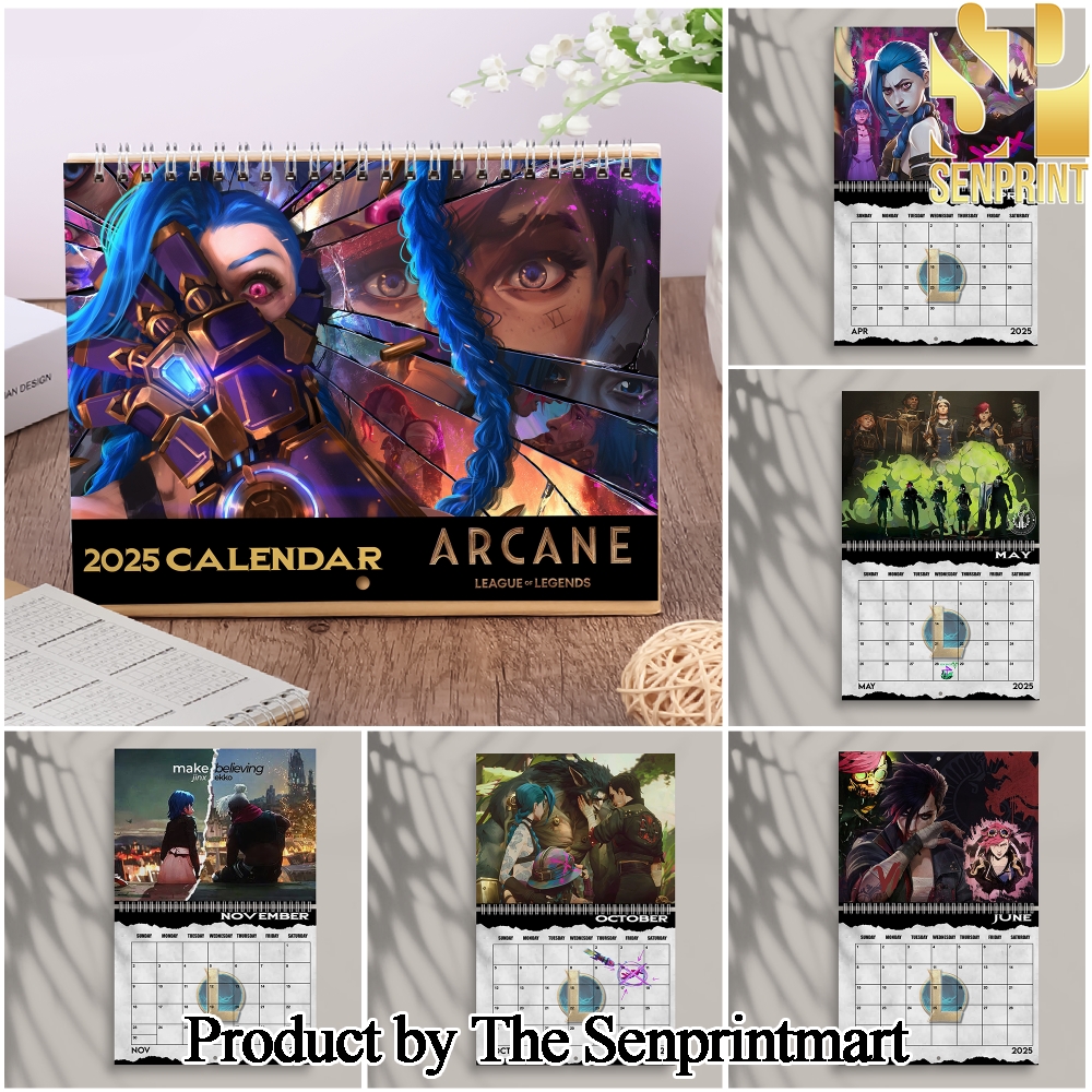 Arcane League of Legends 2025 Wall Hanging Calendars SEN2435