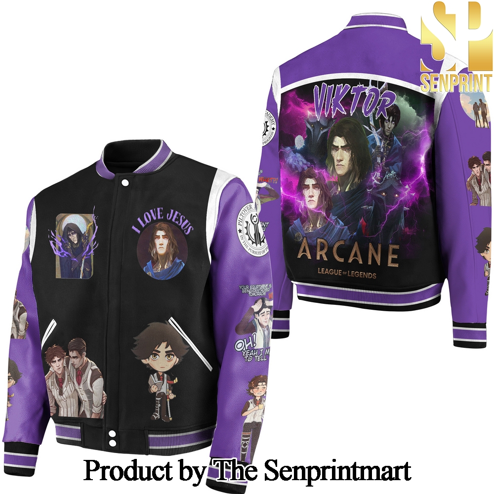 Arcane League of Legends Viktor Gift Ideas 3D Baseball Jacket SEN2440